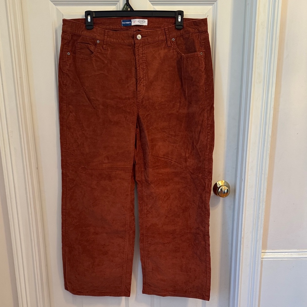 Woman’s Corduroy Pants in Rich Rust.  A-11